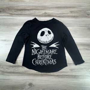Kids Nightmare Before Christmas Jack Skellington Long Sleeve‎ Shirt Size XS 4/5